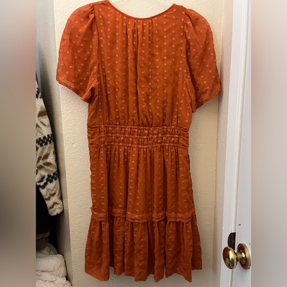 Anthropologie Rust Somerset Mini Dress Size Medium - Picture 8 of 14